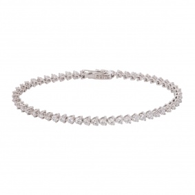 White Gold Diamond Line Bracelet 4.85ct